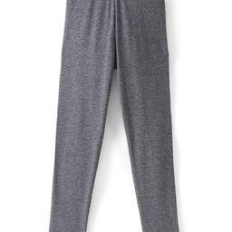 Pine Kids Cotton Spandex Full Length Solid Color Stretchable Leggings - Grey-image-98