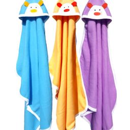 Babyzone Embroided Cartoon Hooded Fleece Combo Blanket For Baby Boys and Girls-image-85
