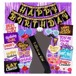 Wobbox Happy Birthday Props Birthday Banner & Sash Happy Birthday Decoration Items Multicolor -Pack Of 29-picture-43