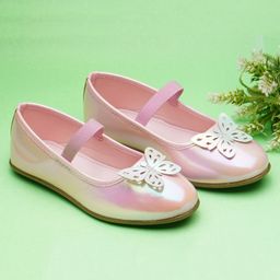 boyz n galz Shimmer Butterfly Applique Detailed Ballerinas - Pink-image-19