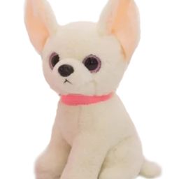 Tickles Chihuahua Dog Soft Stuffed Plush Animal Toy for Kids Birthday Gift (Color: White; Size: 25 cm)-image-24