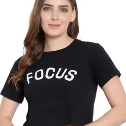 DEEPMAYRA COLLECTION Women Typography Printed Cotton Boxy Crop Top-picture-14