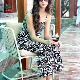 Sera Women Abstract Print Fit & Flare Smocked Maxi Dress-image-19