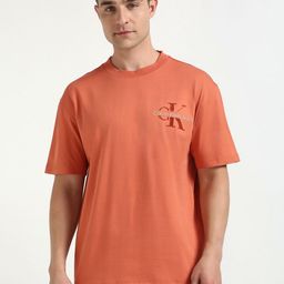 Calvin Klein Jeans Men Brand Logo Embroidered T-shirt-image-51