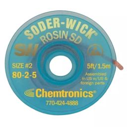 CHEMTRONICS Desoldering Wick Braid 1.5 m 80-2-5, SW18025-46