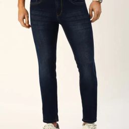 Thomas Scott Blue Slim Fit Lightly Washed Jeans-image-67