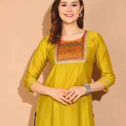 Roly Poly Ethnic Motif Printed Straight Kurti-image-56