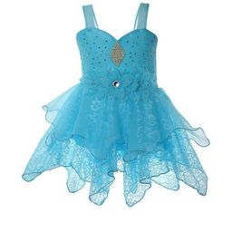 Samjho Fashion Blue Ruffled Georgette Fit & Flare Dress-image-53