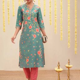 Vishudh Women Floral Printed Kurta-image-95