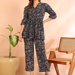VAHSON Printed Pure Cotton Top & Trouser Co-Ords-picture-16