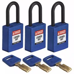 BRADY Lockout Padlock Keyed Alike Nylon Std Body Size Plastic Std Blue, 55JX89-image-66