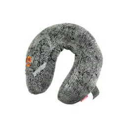 Elegant Silky 30x30x10cm Black & Grey Dual Tone Velvet Travel Pillow-35