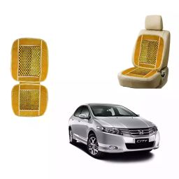 Auto Pearl Polyester, Cotton Vehicle Seating Pad For Honda City Beige-image-4