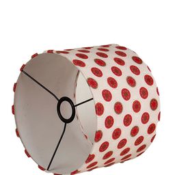 Grated Ginger Red & White Printed Cylindrical Shaped Lamp Shade image 4