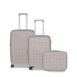 Polo Class Set Of 2 Textured Hard Sided Trolley Suitcase with Vanity image 4