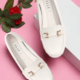 Elle Women's White Casual Loafer-image-22