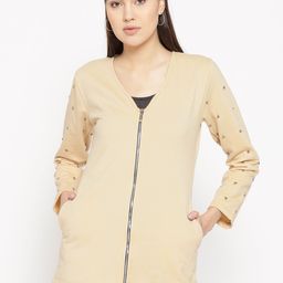 Belle Fille Women Beige Solid Sweatshirt-image-99