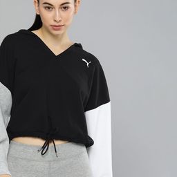 Puma Women Black Modern Sports dryCELL Relaxed Fit Hooded Sweatshirt-image-60