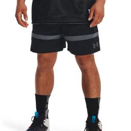 Under Armour Black Loose Fit Printed Sports Shorts-picture-37