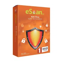 eScan Anti-Virus (Cyber Vaccine Edition) 1 User 1 Year License Validity, Email Delivery - No CD-33