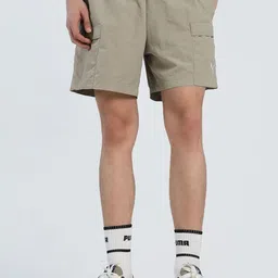 Puma Wardrobe Essentials MenSolid Relaxed Fit Mid Rise Cargo Shorts-picture-56