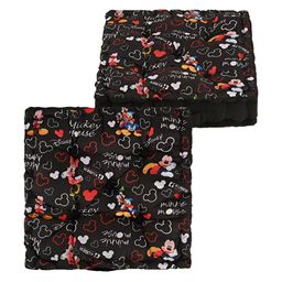 YK 2-Pcs Black & Red Disney Printed Back Rest & Hip Support Square Chair Pads-image-45