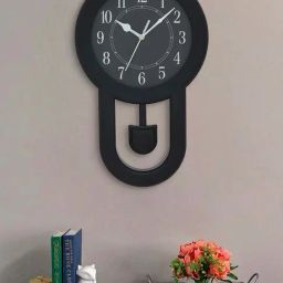 eCraftIndia Black Plastic Analog Wall Clock With Sweep Movement-image-22