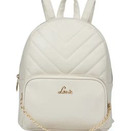 Lavie Chev Beige Quilted Large Backpack-image-26