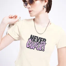 glitchez Urban Chic Typography Printed T-shirt-image-86