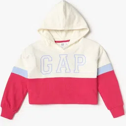 GAP Girls Colourblock Printed Hooded Pullover Sweatshirts-image-47