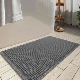 HomeCloud Grey Textured 500 GSM Bath Rugs-image-78
