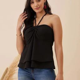 Rare Black Regular Fit Top-image-33