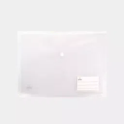 POLEN Folder File 18 Microns Poly Plastic Fullscape Snap Button Transparent (Pack of 12)-42