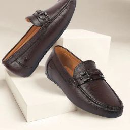 Fausto Men's Brown Formal Loafers-image-90