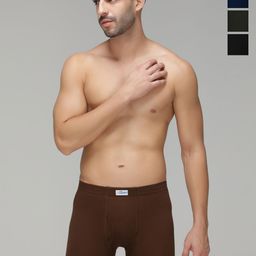 AMUL COMFY Pack Of 4 Cotton Long Trunks AC-FCTRIE-OG-LB-BLK-NVY-XS-4PC-image-69