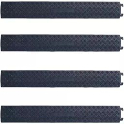 Ladwa Speed Breaker for Road Safety Plastic Black, LSI-B Cable Ramp Small-P4 (Pack of 4)-41