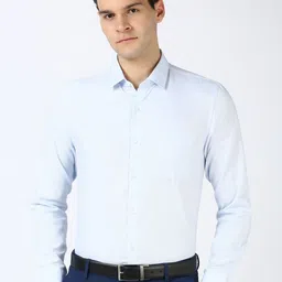 Peter England Men Spread Collar Textured Cotton Casual Shirt-picture-19