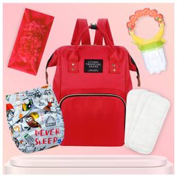Bembika Reusable Cloth Diaper for Babies & Maternity Backpack For Mother, Washable Baby Diaper with Cloth Diaper Inserts-(BE2428)-11