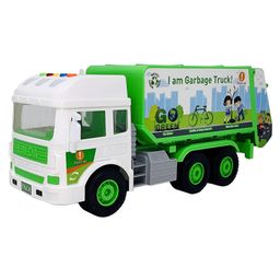 YAMAMA Friction Powered Garbage Truck Lights And Music City Service Drive Road Super Truck Vehicle Car Toy For Kids - (Color May Vary)-1