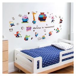 JAAMSO ROYALS Cartoon Animals Zoo School Vinyl Kids Room Décor Wall Sticker (50CM x 70CM)-image-44
