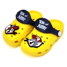 Svaar Tom & Jerry Featuring Characters Applique Detailed Perforated Clogs - Yellow-image-76