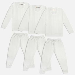 Trampoline Pack Of 3 Full Sleeves Striped Thermal Sets - White-image-12