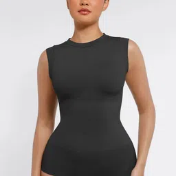SHOP THE EDIT Round Neck Bodysuit-image-72