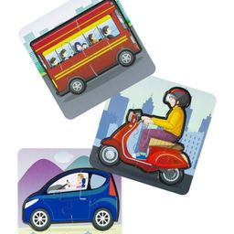 Skoodle Quest On Road Puzzle Set of 3 - 15 pieces image 2