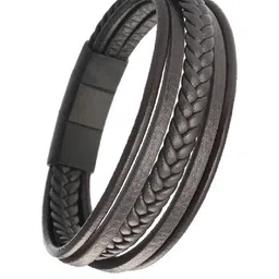 Moneekar Jewels Women Leather Wraparound Bracelet-image-66