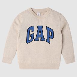 GAP Boys Brand Logo Printed Pure Cotton Relaxed-Fit Knit Sweater-25