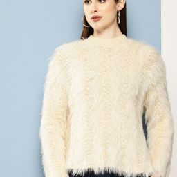 Chemistry Boucle Woollen Pullover with Fuzzy Detail-image-2