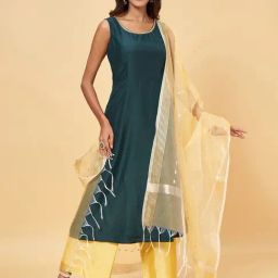 Rangmanch by Pantaloons Yellow Woven Pattern Dupatta-picture-28