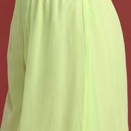 Anouk Semi-Sheer A-Line Kurti With Palazzos & Dupatta image 3