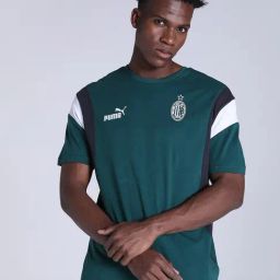 Puma A.C Milan Football Archive Green Cotton Relaxed Fit Printed Sports T-Shirt-image-44